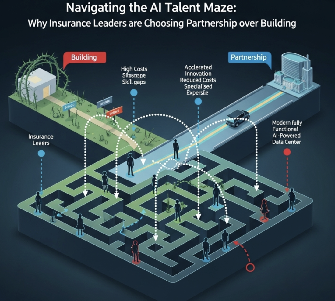 Navigating the AI Talent Maze: Why Insurance Leaders are Choosing Partnership over Building